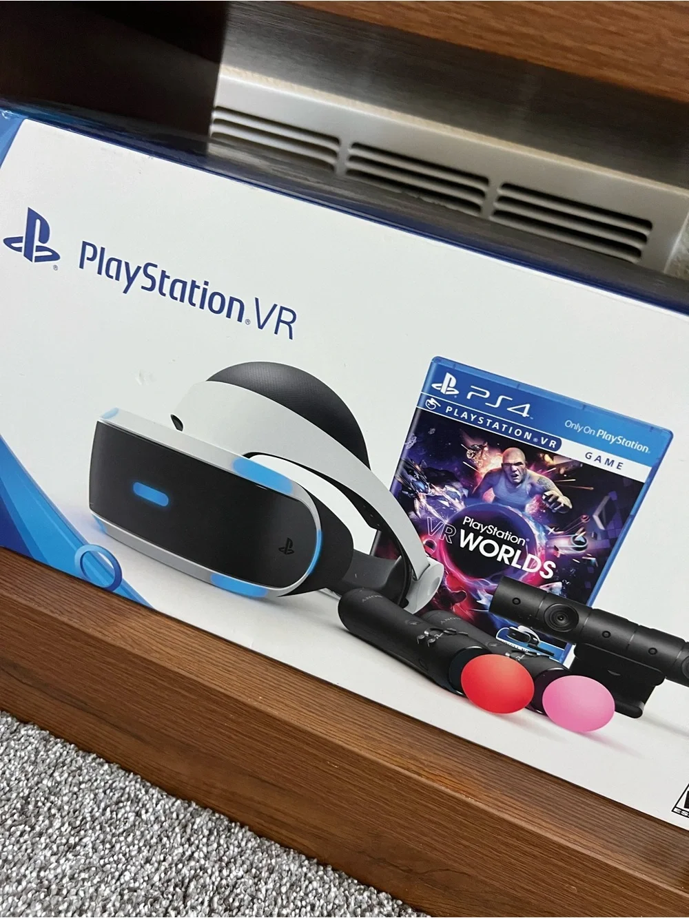 Sony PlayStation VR Headset Bundle in White and Black with Motion Controllers